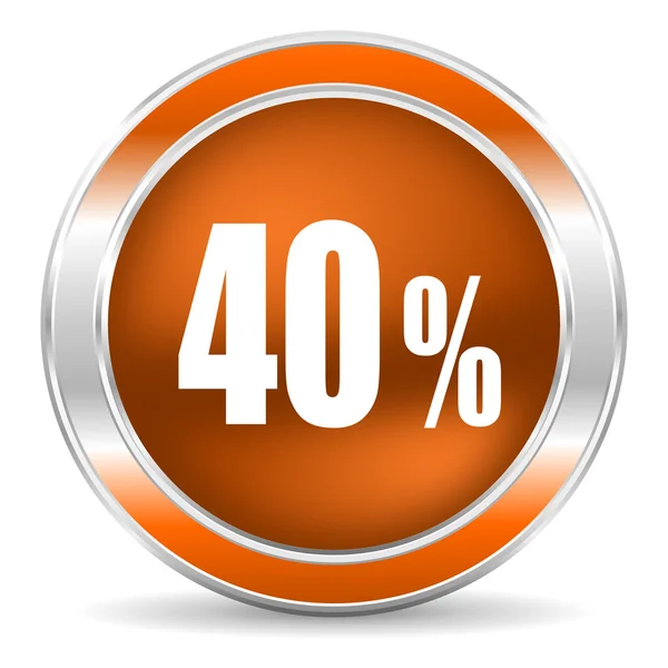 40 percent icon — Stock Photo, Image