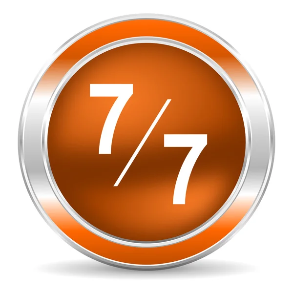 7 per 7 icon — Stock Photo, Image