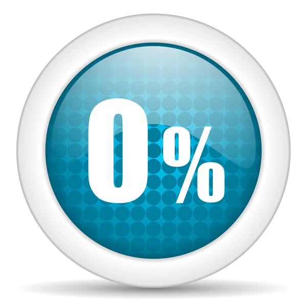 0 percent icon — Stock Photo, Image