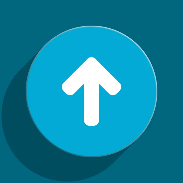 Flecha arriba azul plano icono web —  Fotos de Stock