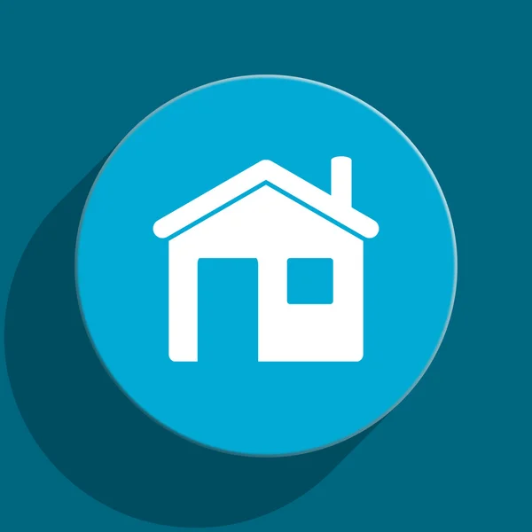 Casa azul plano icono web — Foto de Stock