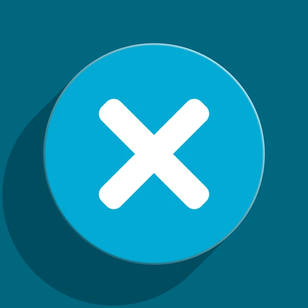 Cancelar icono web plana azul —  Fotos de Stock