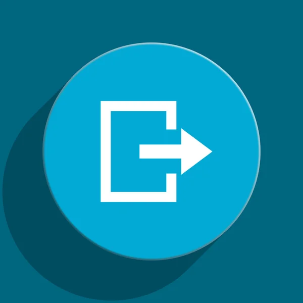 Salida azul plano icono web — Foto de Stock
