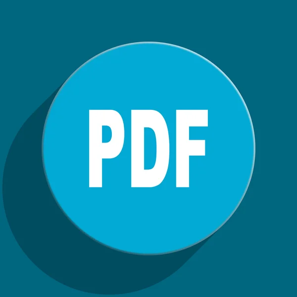 Pdf blaues flaches Web-Symbol — Stockfoto