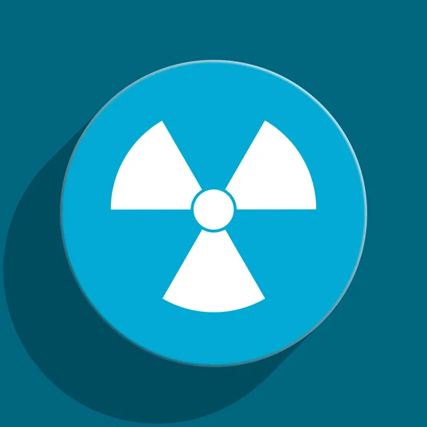 Radiation blue flat web icon — Stock Photo, Image