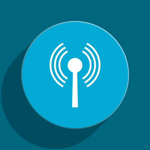 Wifi blue flat web icon — Stock Photo, Image