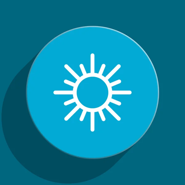 Sun blue flat web icon — Stock Photo, Image