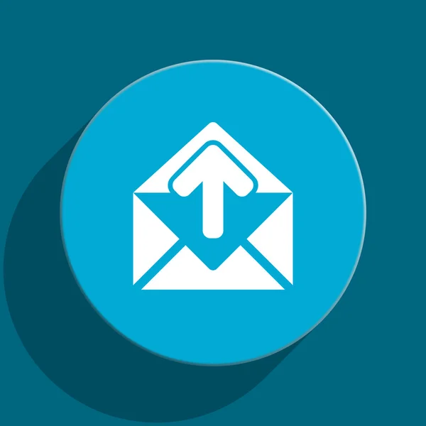 Электронная почта голубая плоская веб-иконка — стоковое фото
