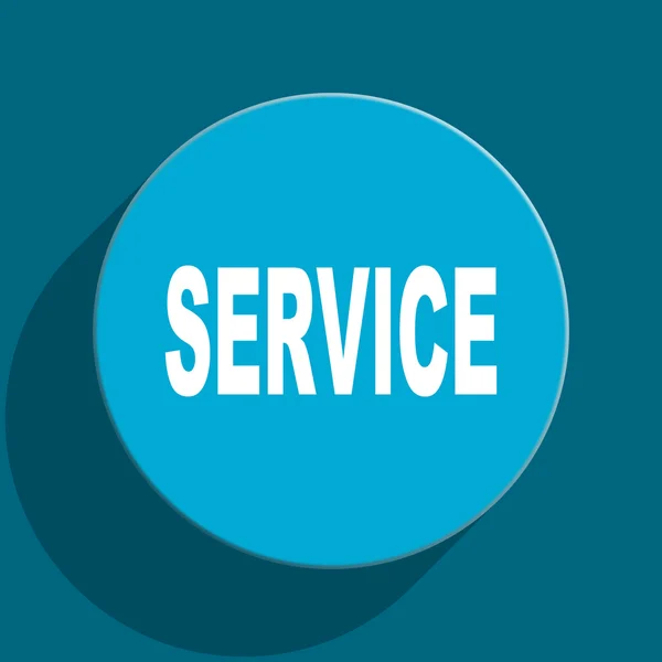 Service blau flache Web-Symbol — Stockfoto