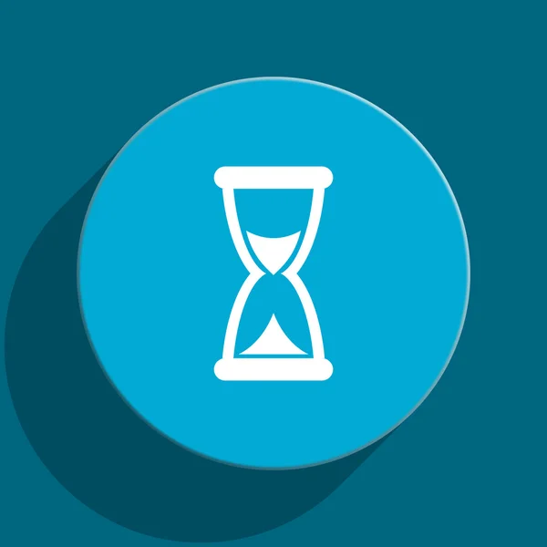 Tiempo azul plano icono web —  Fotos de Stock