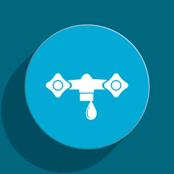 Water blue flat web icon — Stock Photo, Image