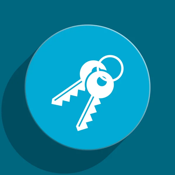 Keys blue flat web icon — Stock Photo, Image