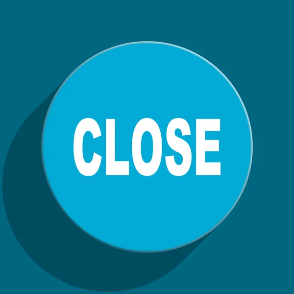 Close blue flat web icon — Stock Photo, Image