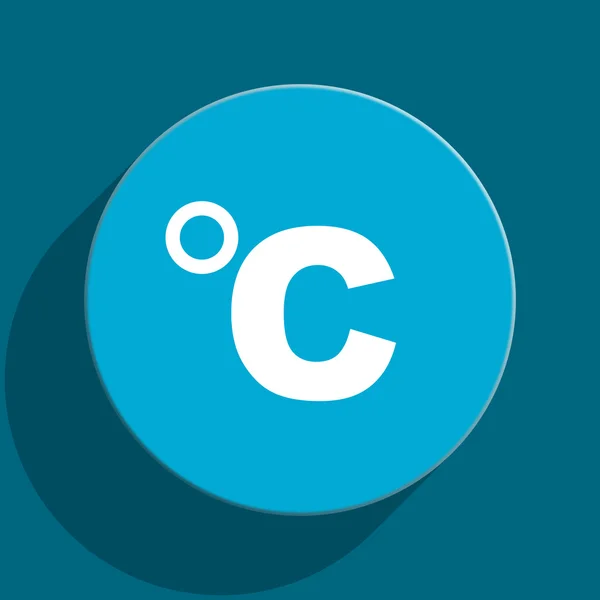Celsius blu piatto icona web — Foto Stock