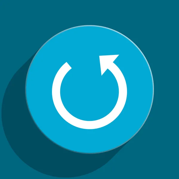 Rotate blue flat web icon — Stock Photo, Image