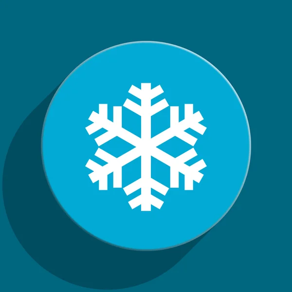 Snow blue flat web icon — Stock Photo, Image