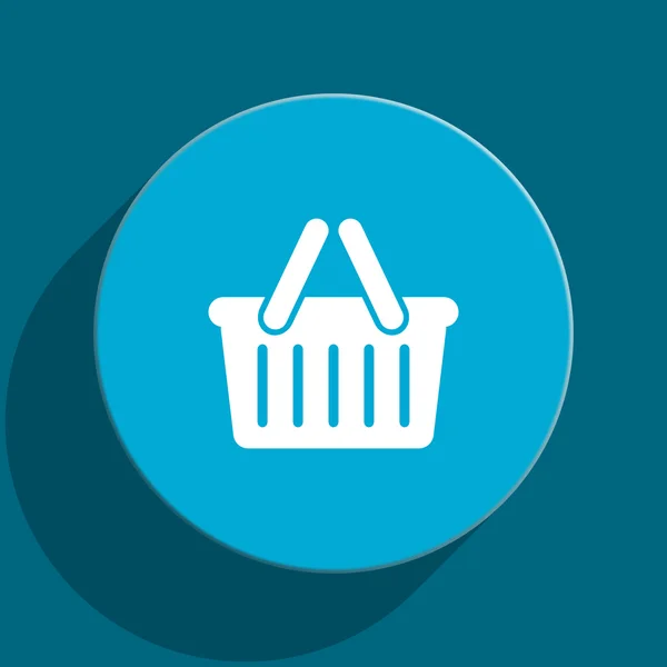 Cart blue flat web icon — Stock Photo, Image
