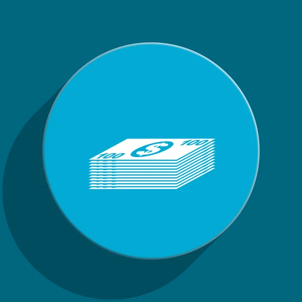 Money blue flat web icon — Stock Photo, Image