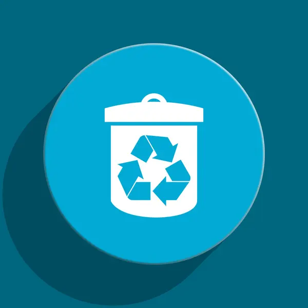 Blaue flache Web-Ikone recyceln — Stockfoto