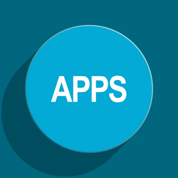 Ikona niebieski płaski web apps — Zdjęcie stockowe