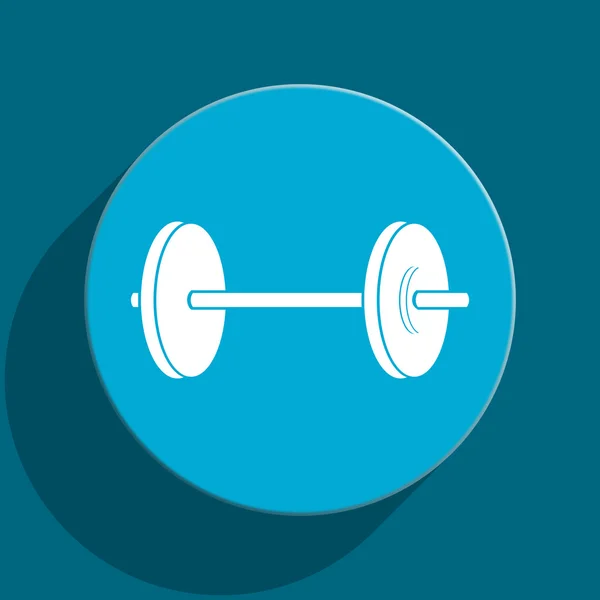 Fitness blue flat web icon — Stock Photo, Image