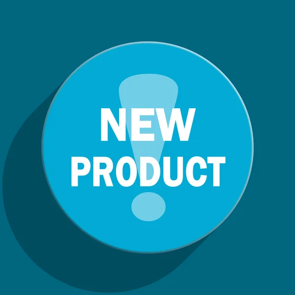 Yeni ürün mavi düz web simgesi — Stok fotoğraf