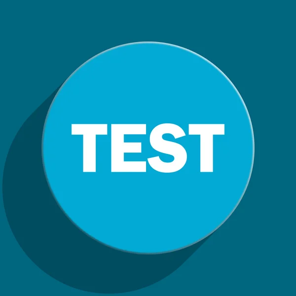 Test blue flat web icon — Stock Photo, Image