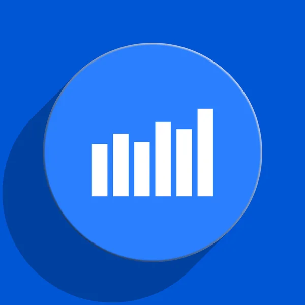 Graph blue web flat icon — Stock Photo, Image