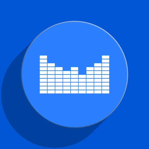 Sound blue web flat icon — Stock Photo, Image