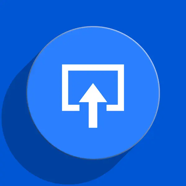 Entrar ícone plana web azul — Fotografia de Stock