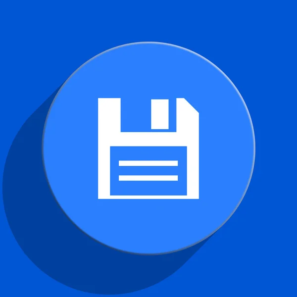 Disk blue web flat icon — Stock Photo, Image