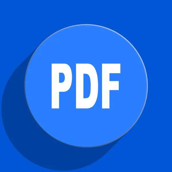 PDF modré web ploché ikony — Stock fotografie