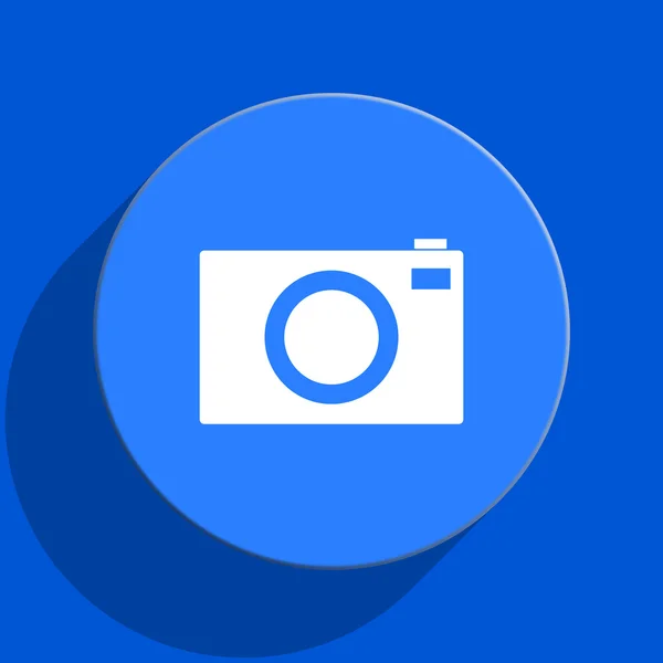 Cámara azul web icono plano —  Fotos de Stock