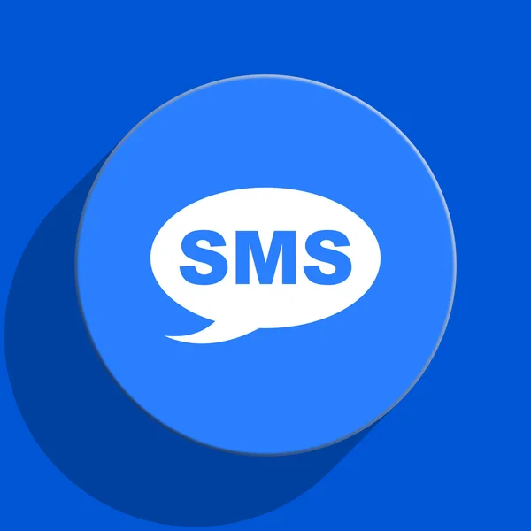Sms blue web flat icon — Stock Photo, Image