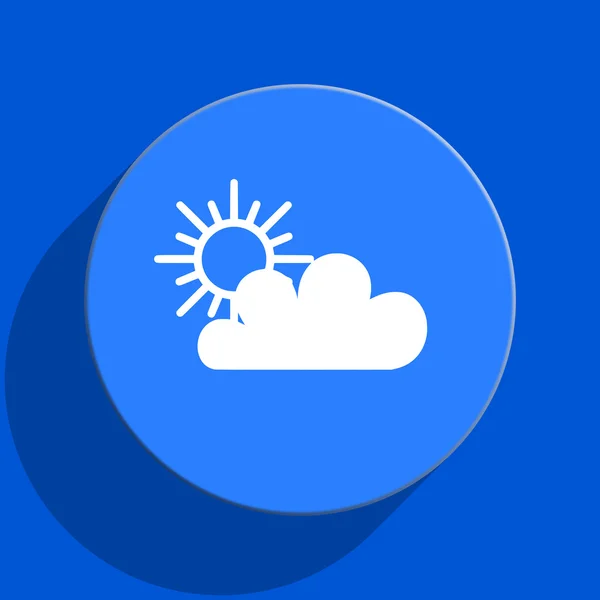 Chmura niebieski tkanina ikona płaski — Zdjęcie stockowe
