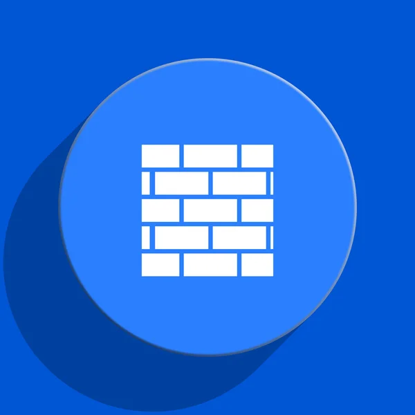 Platte blauwe web het pictogram Firewall — Stockfoto