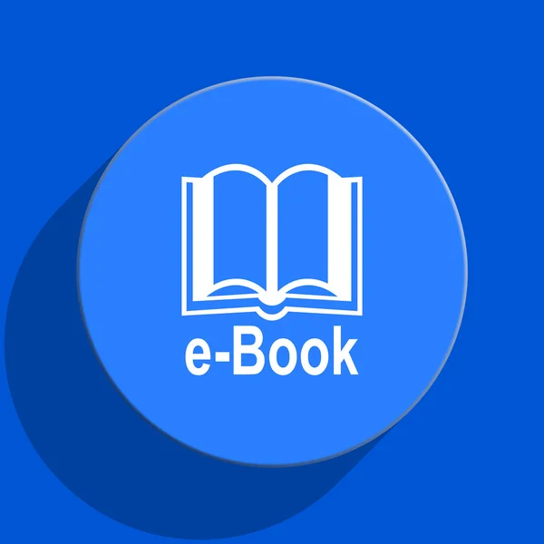 Book blue web flat icon — Stock Photo, Image