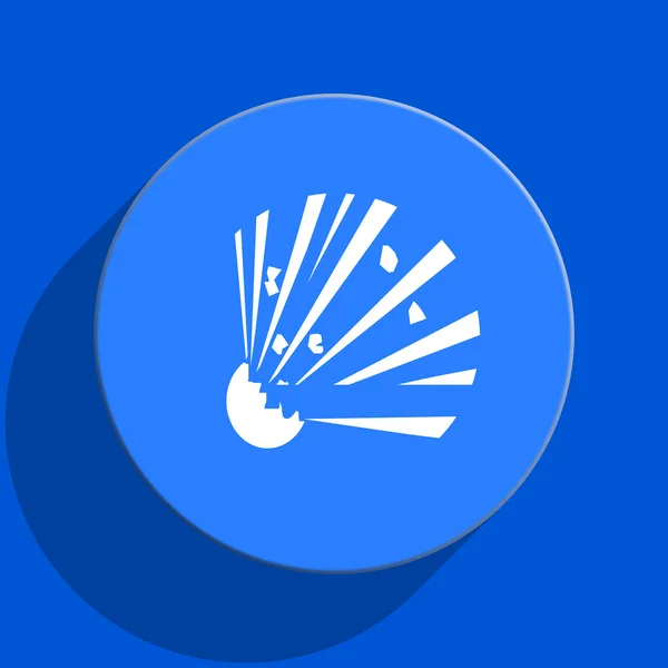 Bomba azul web icono plano — Foto de Stock