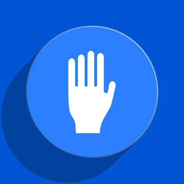 Stop blue web flat icon — Stock Photo, Image