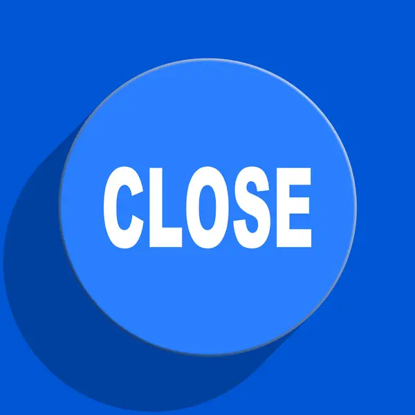 Close blue web flat icon — Stock Photo, Image