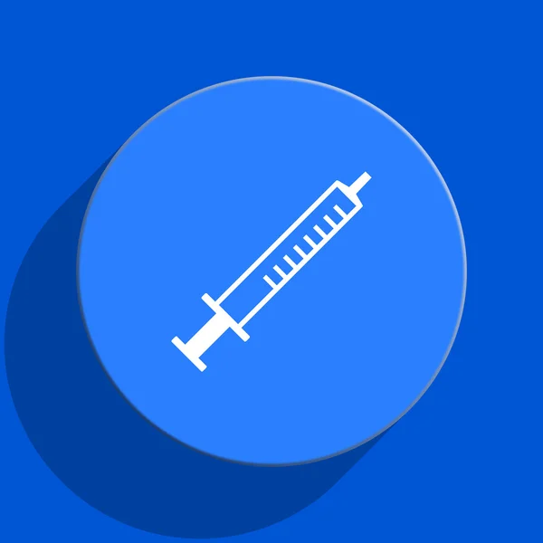 Medicina azul web plana icono —  Fotos de Stock