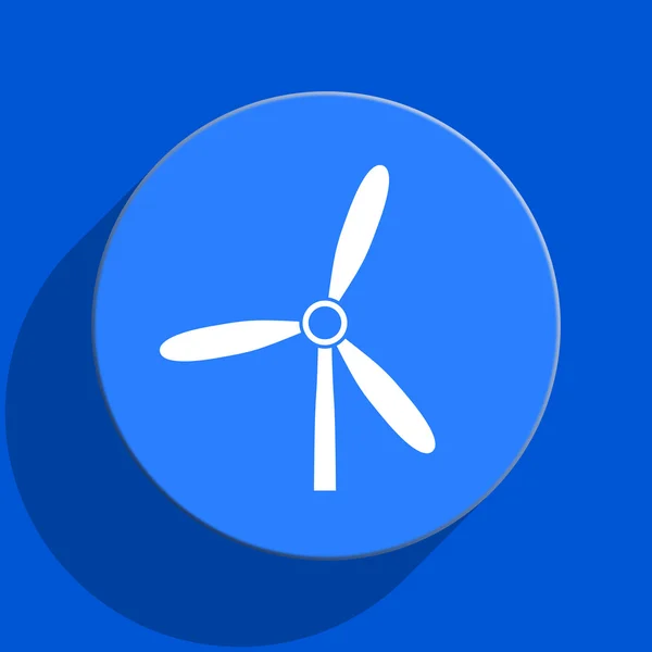 Windmill blue web flat icon — Stock Photo, Image