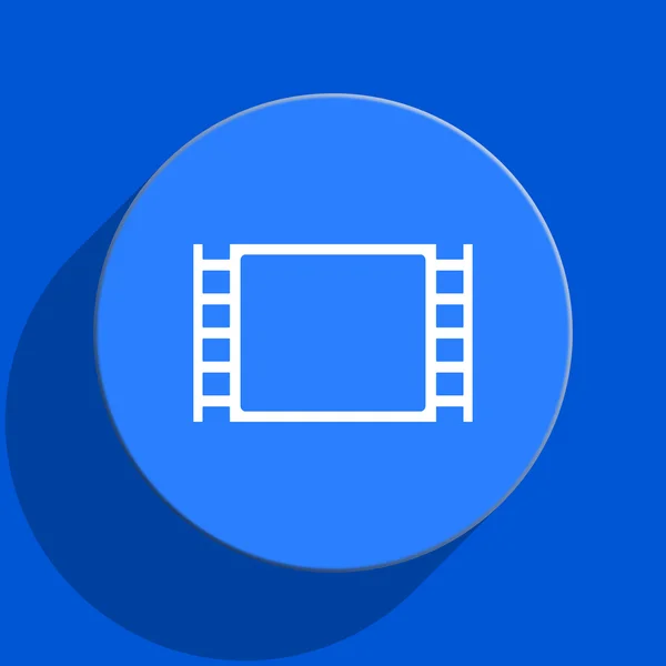 Movie blue web flat icon — Stock Photo, Image