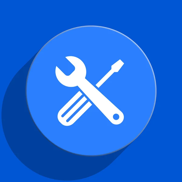 Tools blue web flat icon — Stock Photo, Image