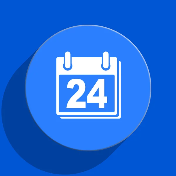 Blauwe web platte kalenderpictogram — Zdjęcie stockowe