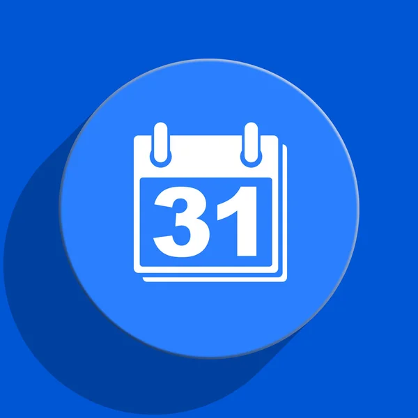 Blauwe web platte kalenderpictogram — Zdjęcie stockowe