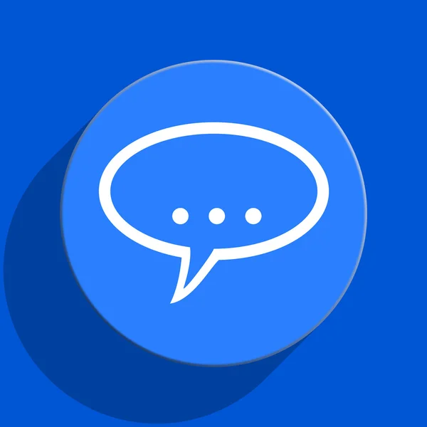 Forum blue web flat icon — Stock Photo, Image