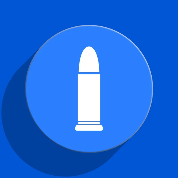 Ammunition blue web flat icon — Stock Photo, Image