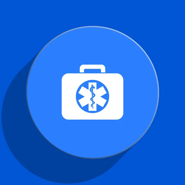 Rescue kit kék web lapos ikon — Stock Fotó