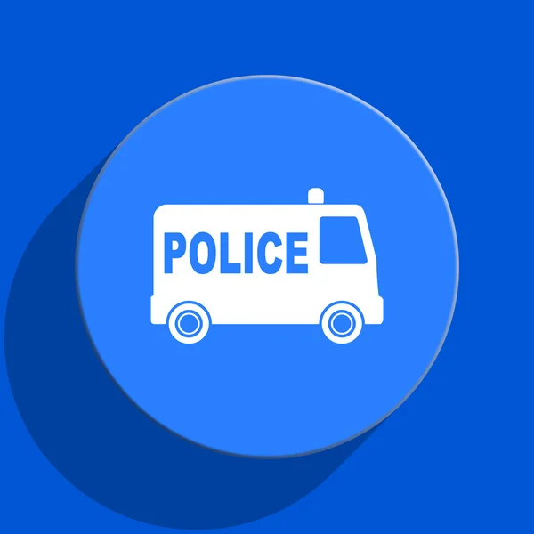 Police blue web flat icon — Stock Photo, Image